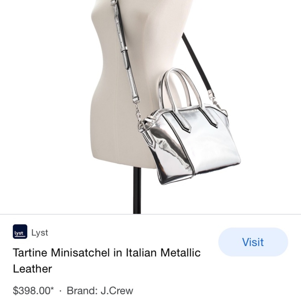 J. CREW silver Tartine mini satchel. Lowest price!